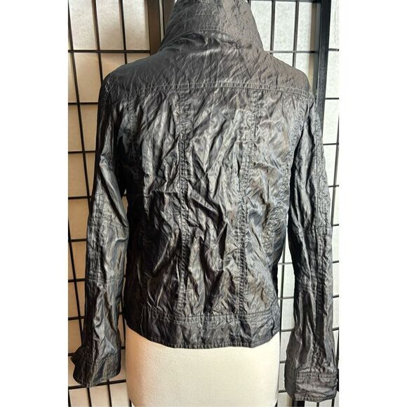 Hollywood Hudson Black Ruched Zip Up Jacket - Picture 5 of 7